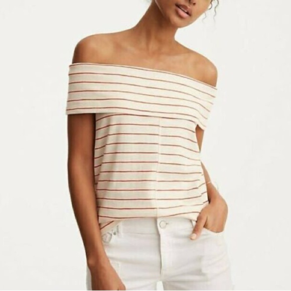 Lou & Grey Striped Off The Shoulder Top